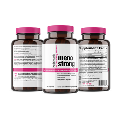 MenoStrong - Menopause and Perimenopause Supplements for Women - 60 Capsules