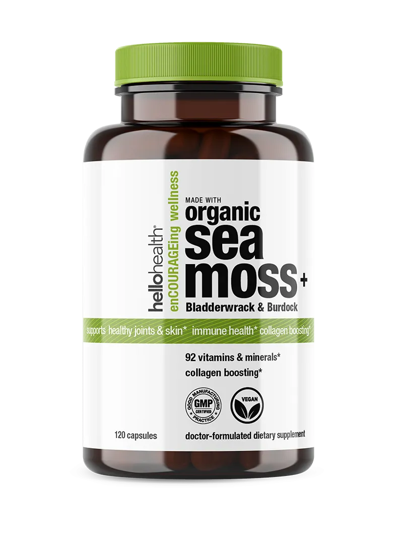 Organic Irish Sea Moss, Organic Bladderwrack, & Organic Burdock capsules