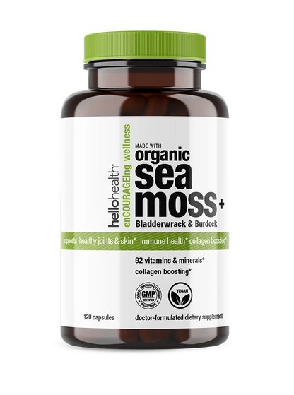 Organic Irish Sea Moss, Organic Bladderwrack, & Organic Burdock capsules